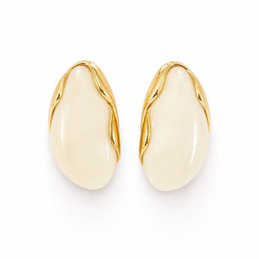 Ivory Glow Statement Earrings