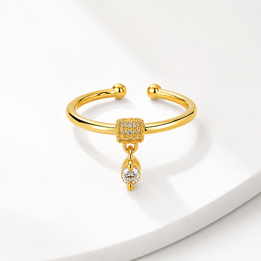 Luna Drop Adjustable Ring