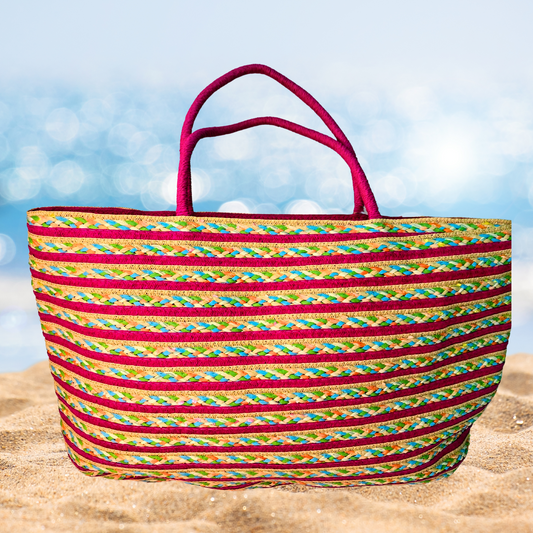 Fiesta Stripes Braided Tote