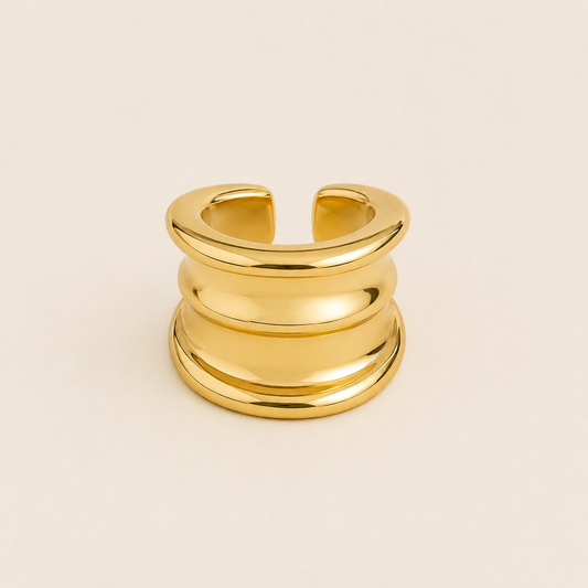 Golden Aura Waterproof Adjustable Ring