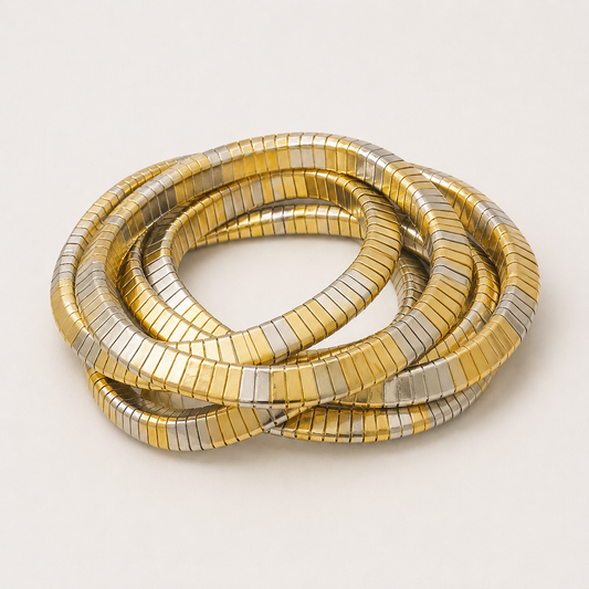 Luxe Coil Bracelet Set – 5 Pieces