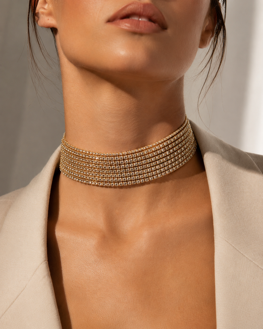 Luxe Zirconia Choker Necklace