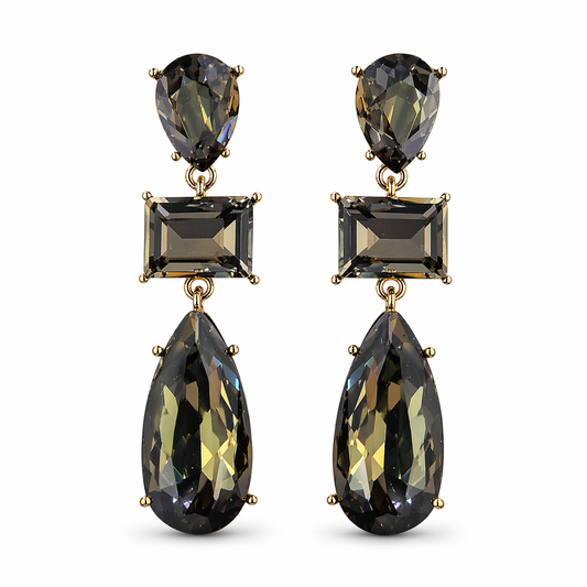 Midnight Glow Crystal Drop Earrings