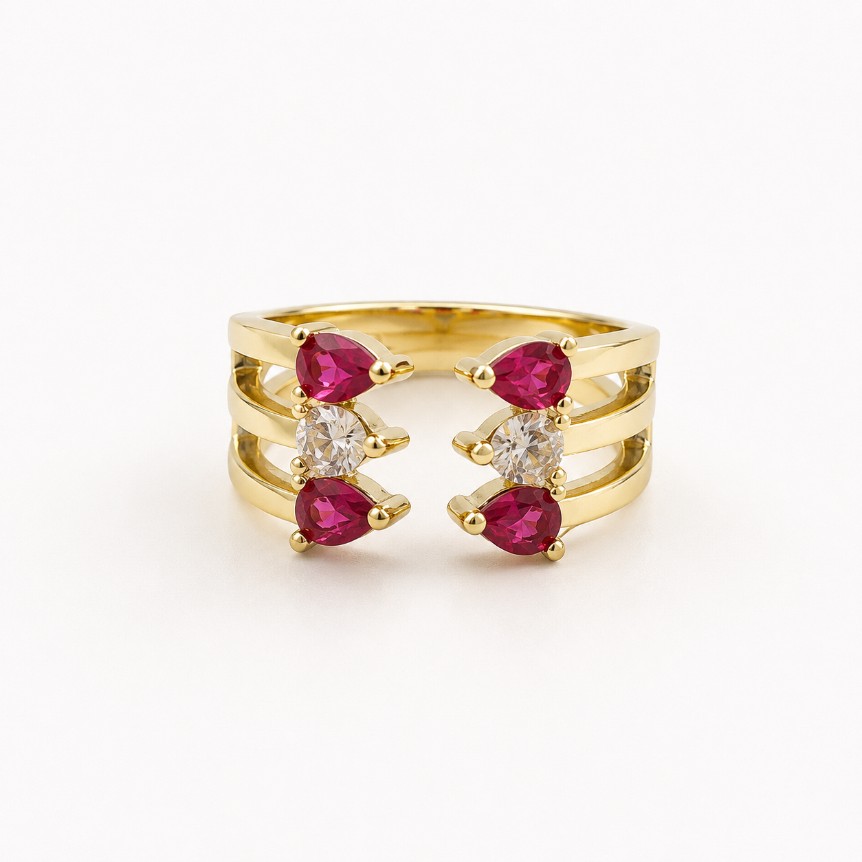 Ruby Glow Open Luxe Ring