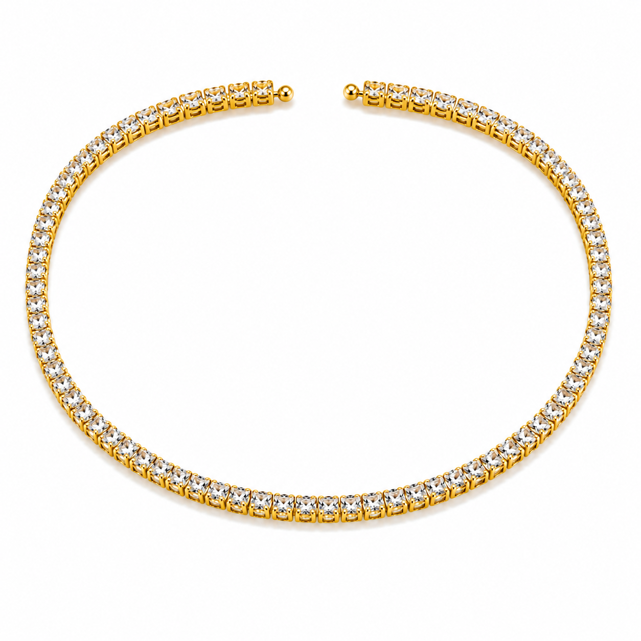 Aurora Crystal Open Choker – Gold
