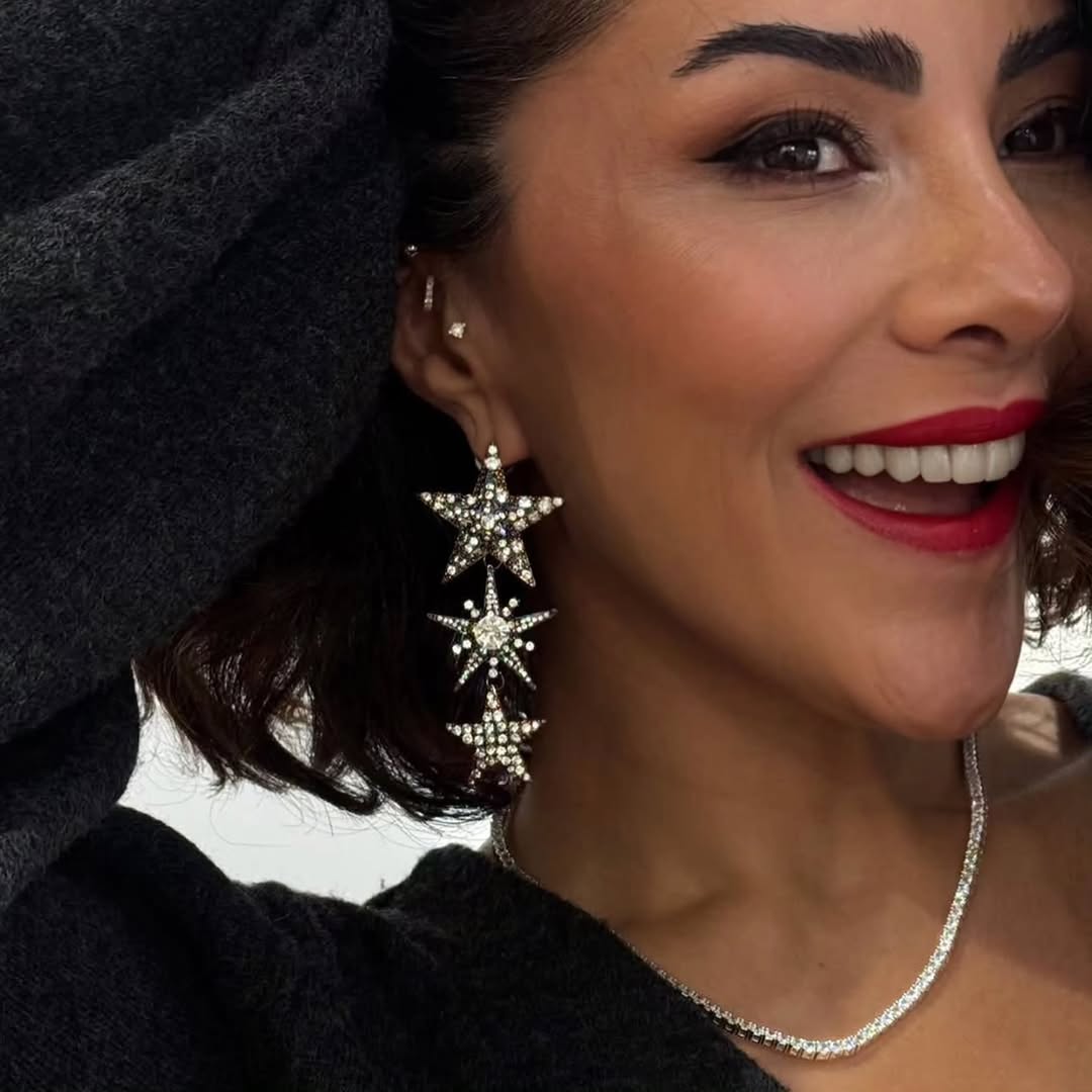 Celestial Crystal Star Statement Earrings
