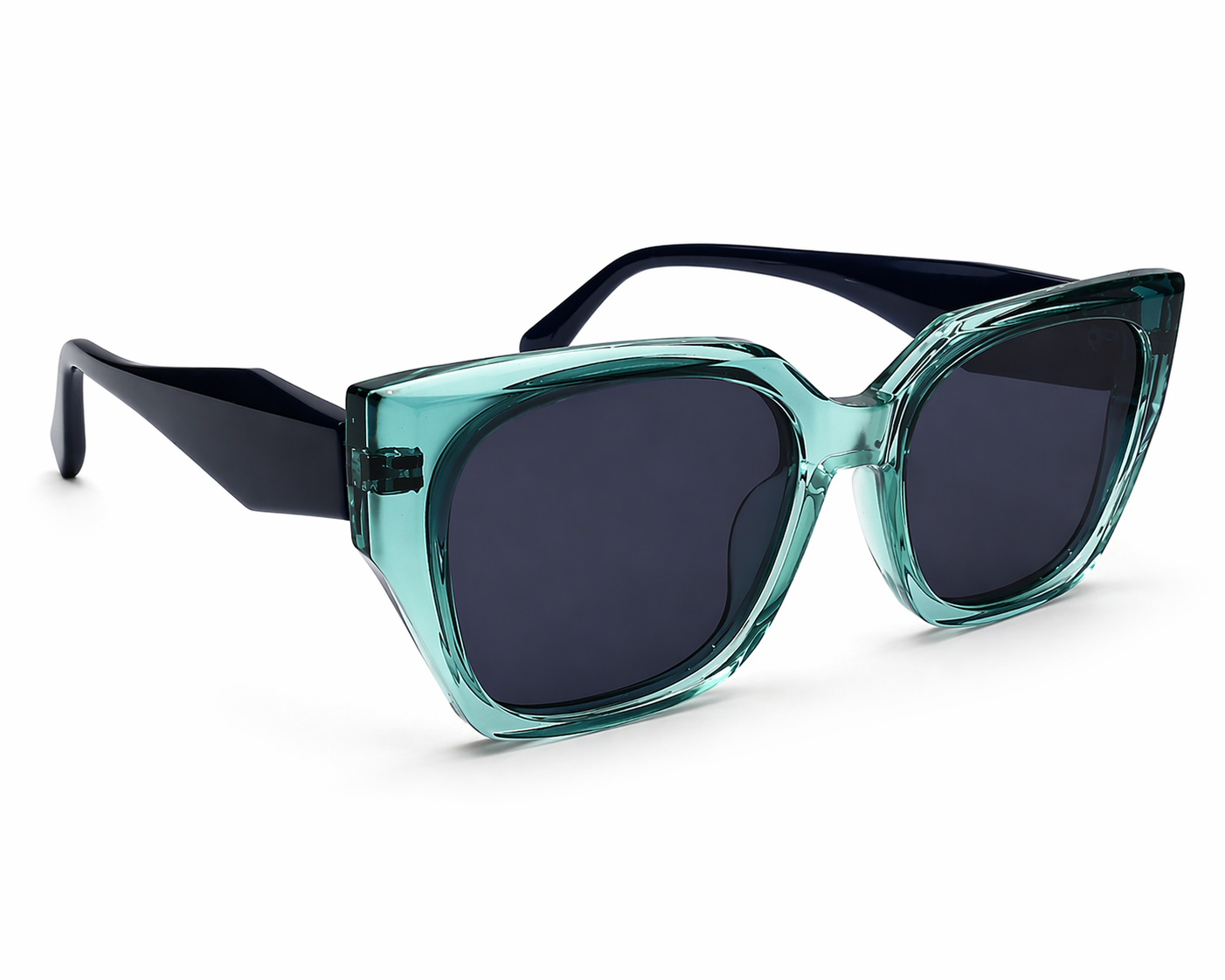 Midnight Teal Luxe Cat-Eye Sunglasses- UV400 Polarized