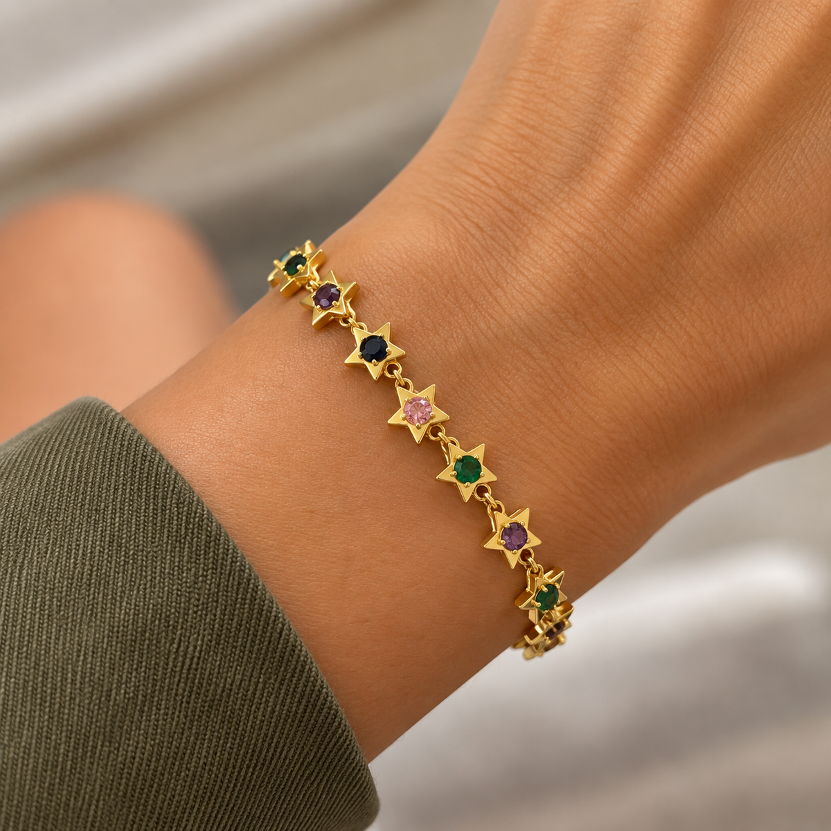 Celestial Multicolor Star Bracelet