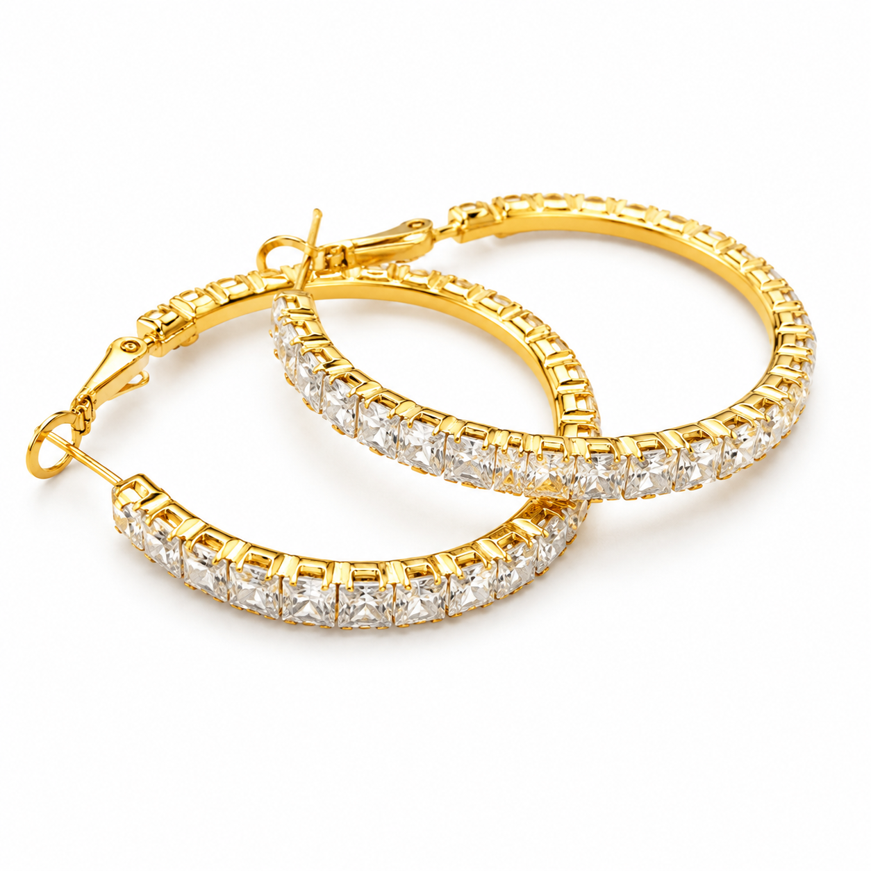 Éclat Crystal Hoop Earrings