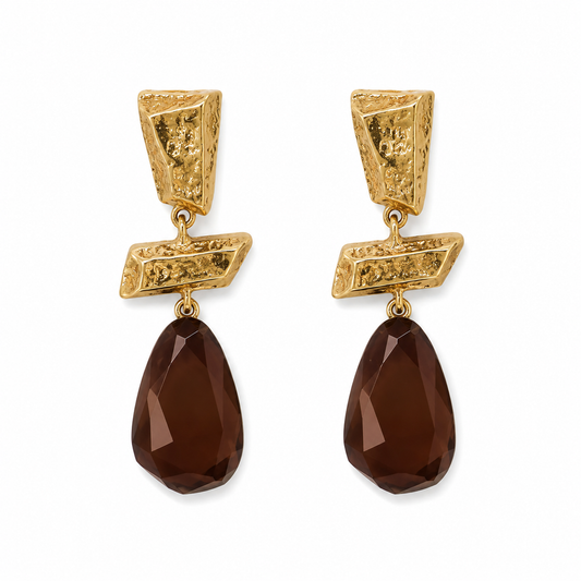Chestnut Glow Drop Earrings
