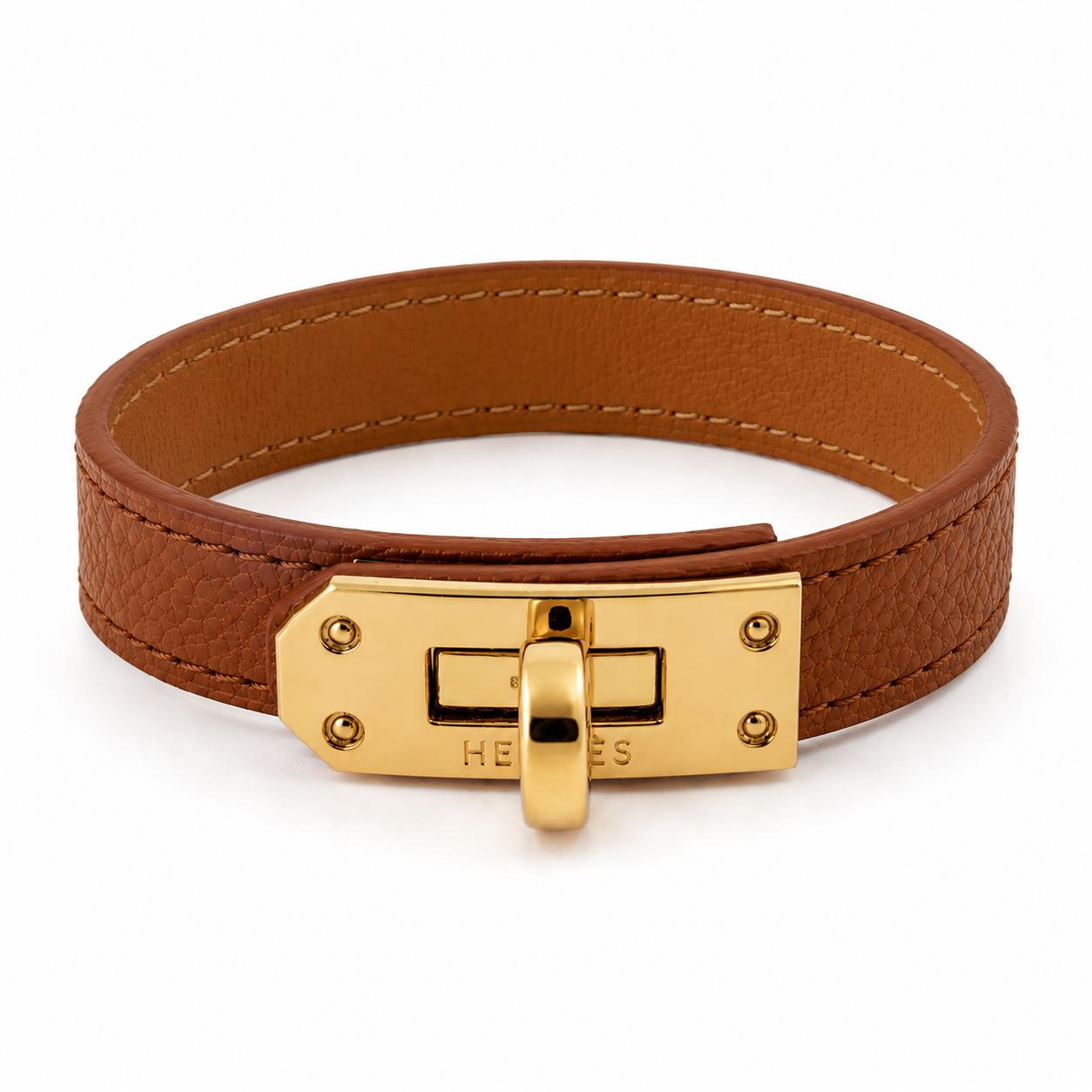 Cognac Luxe Leather Bracelet
