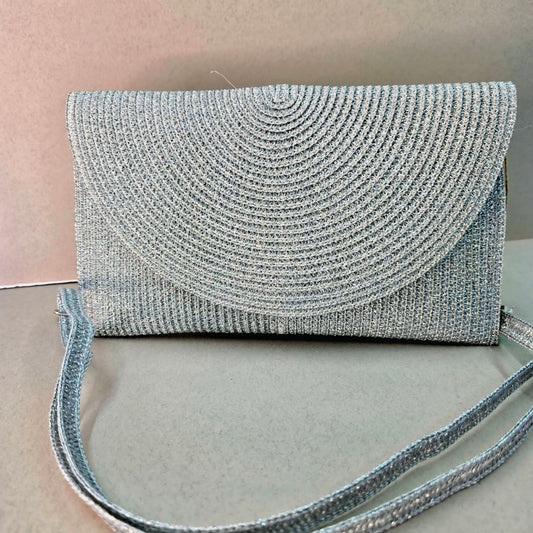 Shimmering Silver Evening Clutch