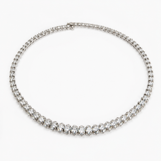 Celeste Crystal Tennis Necklace