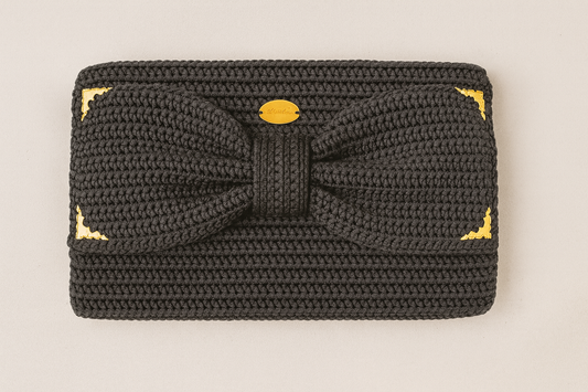 Noir Bow Clutch