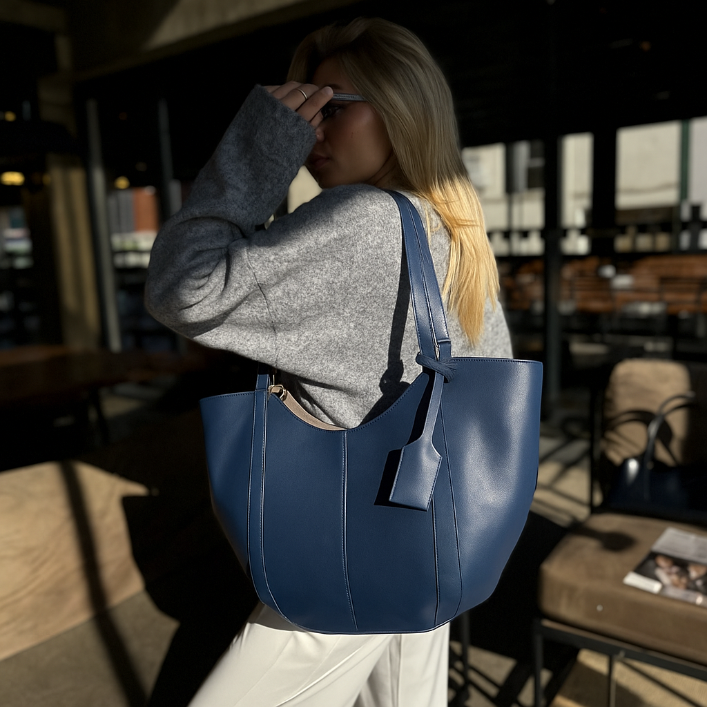 Navy Elegance Tote