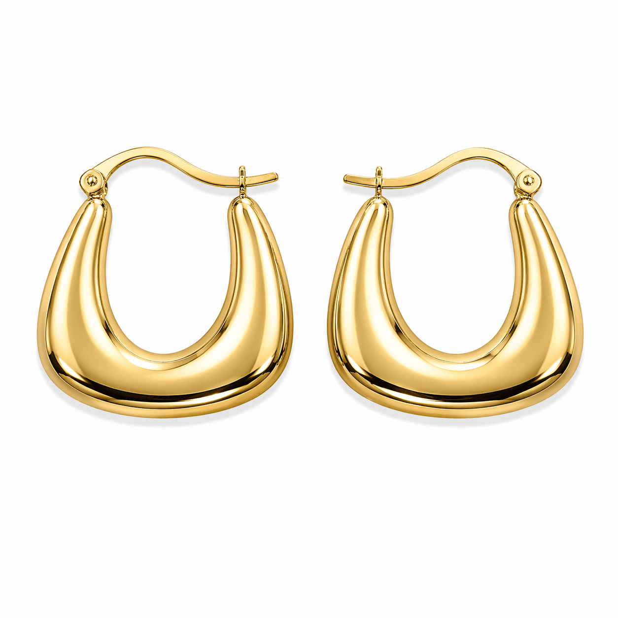 Sculpted Gold Hoop Earrings