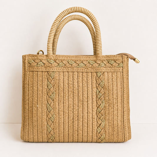 Woven Raffia Tote Luxe Bag