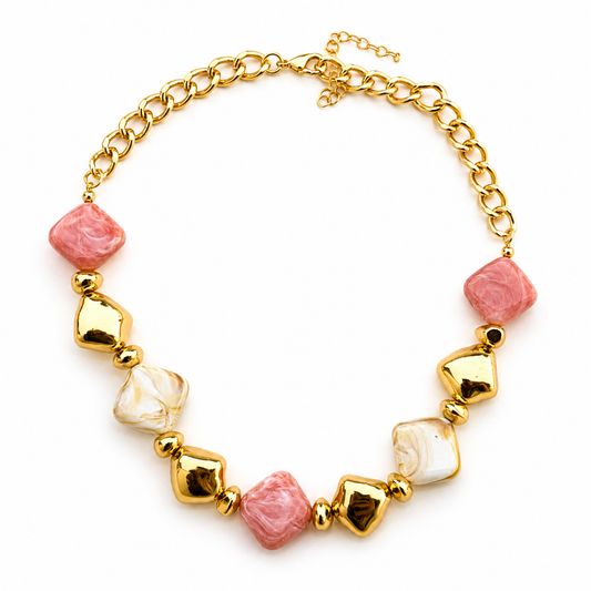Pink Mosaic Necklace