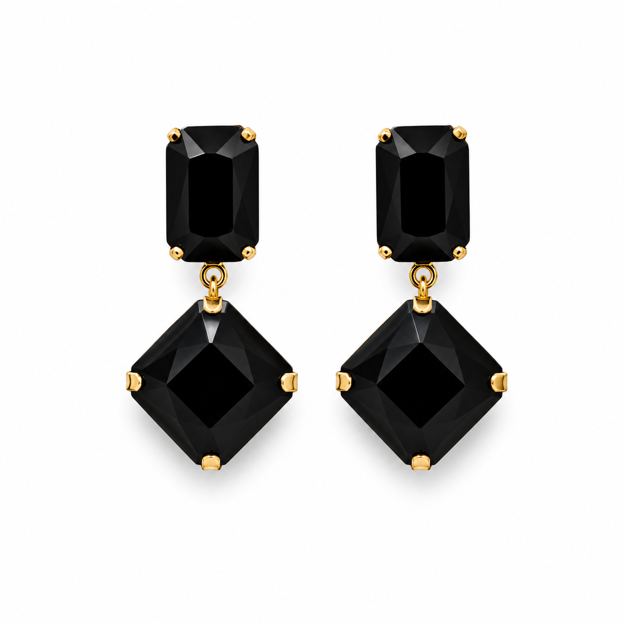 Noir Prism Statement Earrings
