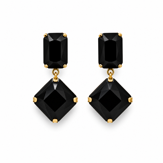 Noir Prism Statement Earrings