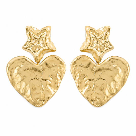 Celestial Heart Statement Earrings
