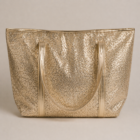 Gold Sequin Luxe Tote Bag (52 x 34 cm)