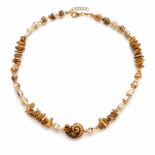 Natural Shell Spiral Necklace