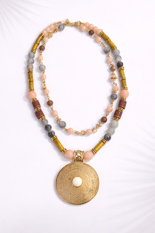 Bohemian Luxe Layered Pendant Necklace