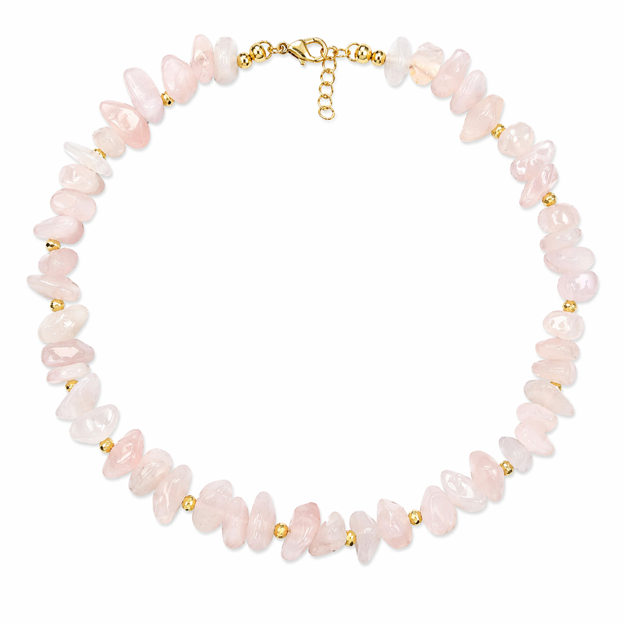 Blush Rose Quartz Beaded Necklace