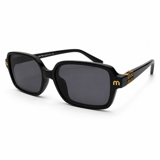 Black Square Sunglasses with Smoke Lenses