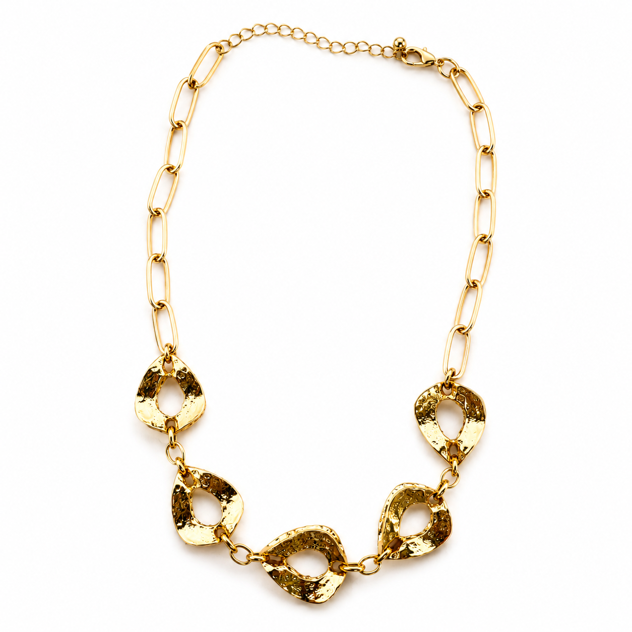 Hammered Link Necklace