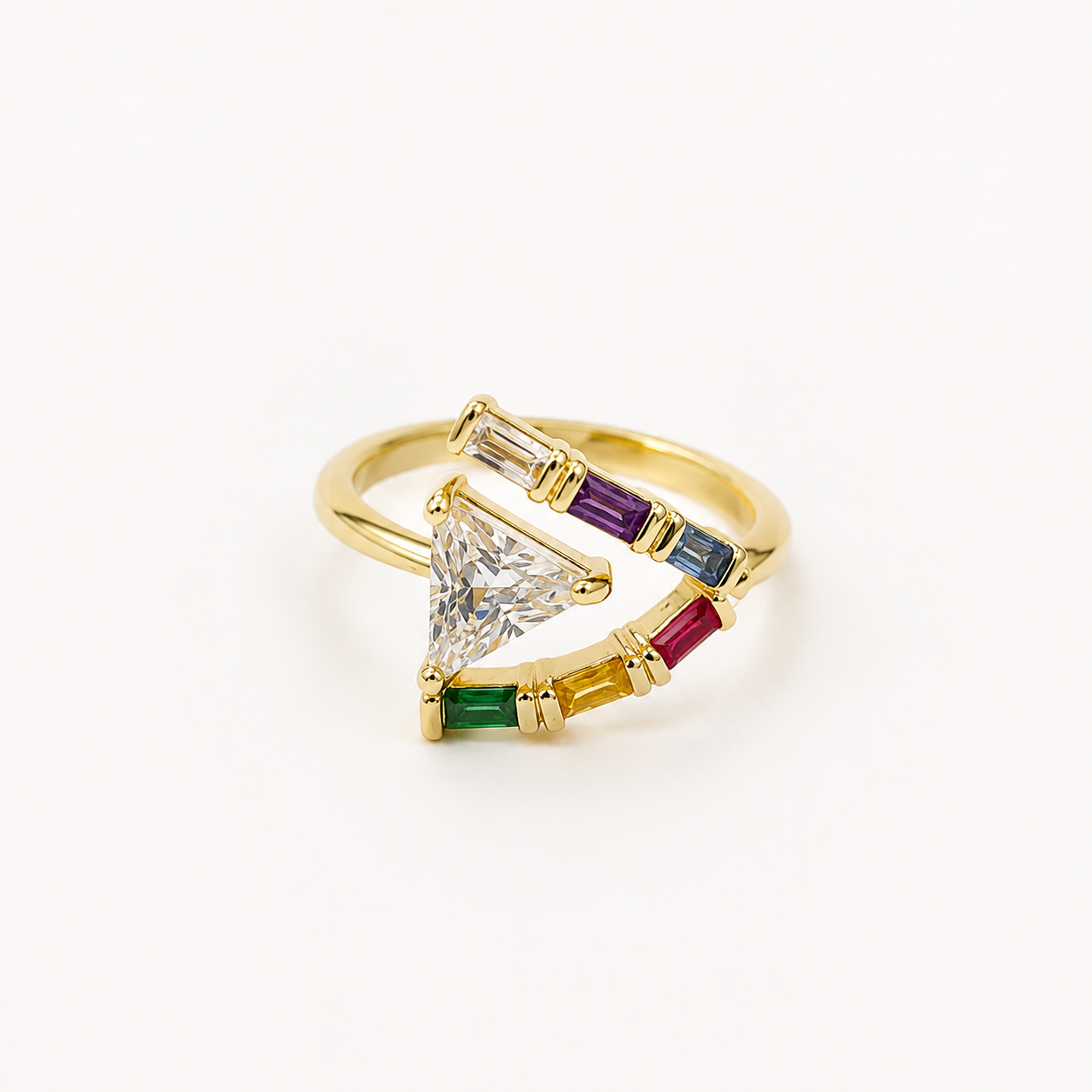 Aurora Prism Adjustable Crystal Ring