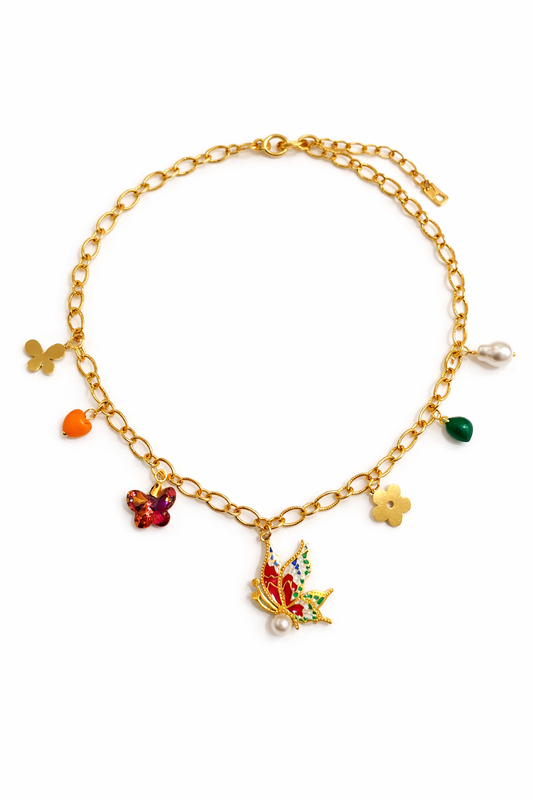 Butterfly Charm Necklace (Colorful Luxe Edition)