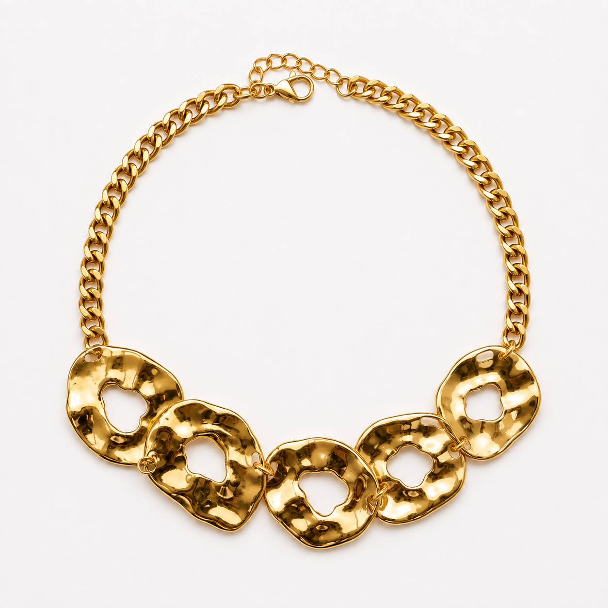 Sculpted Gold Statement Necklace
Description: