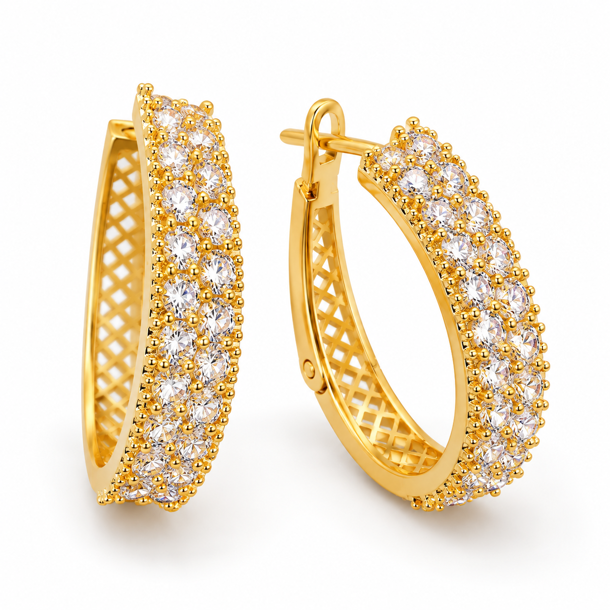 Pavé Hoop Earrings