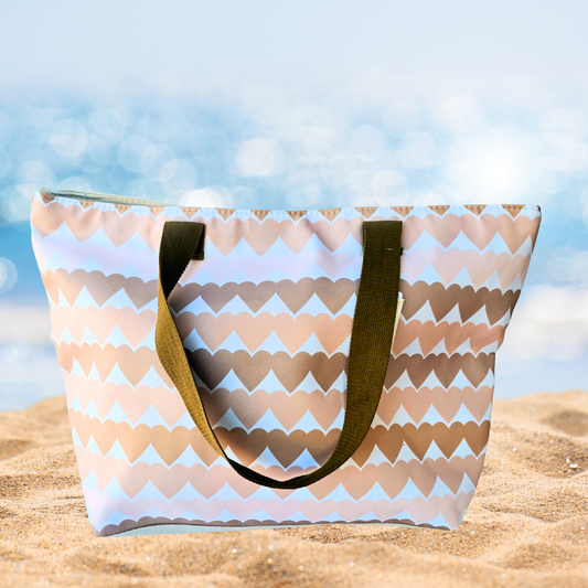 Blush Heart Beach Tote