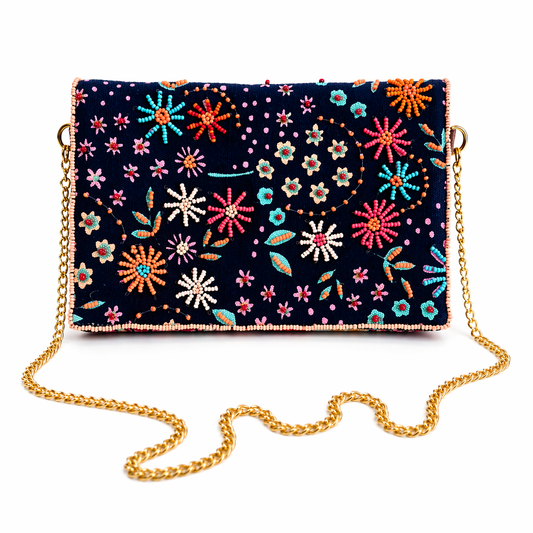 Reversible Boho Luxe Clutch & Crossbody(22 x 15 cm)