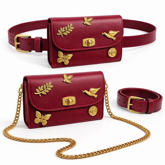 Bordeaux Luxe Convertible Belt Bag