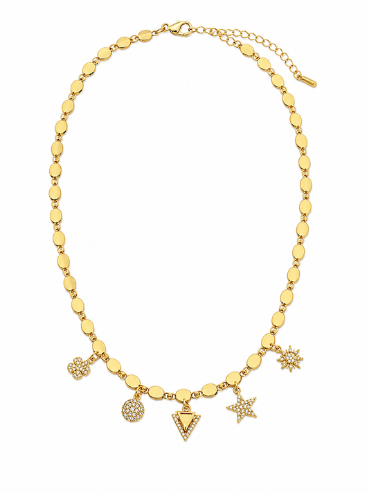 Stainless Steel Charm Symphony Necklace