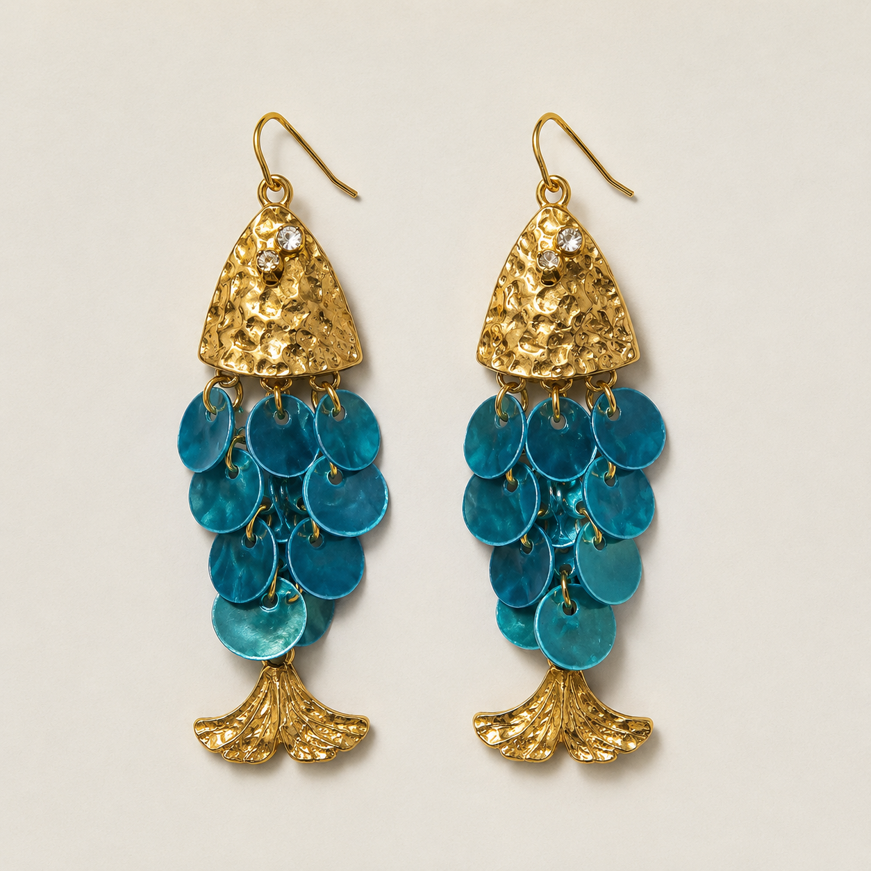 Azure Mermaid Drop Earrings