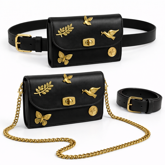 Noir Luxe Convertible Belt Bag