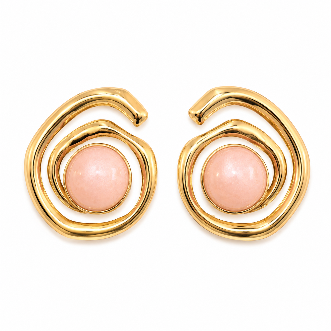 Blush Orbit Statement Earrings