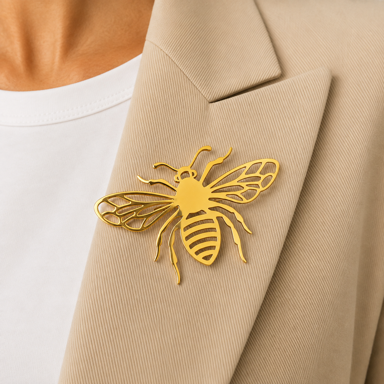 Golden Bee Brooch