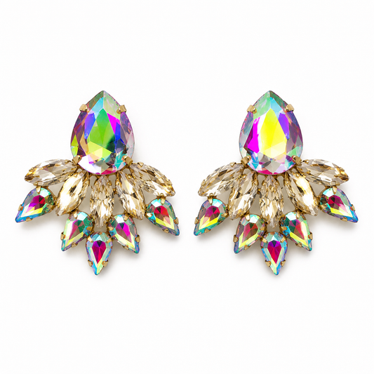 Aurora Prism Crystal Statement Earrings