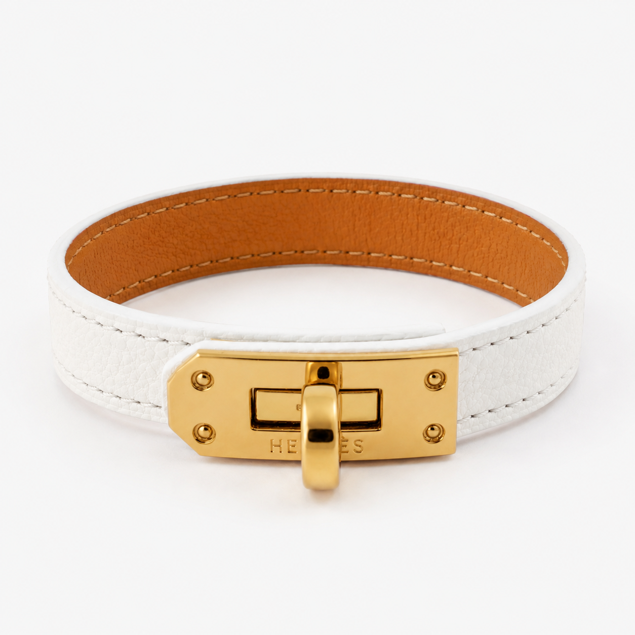 Ivory Luxe Leather Bracelet