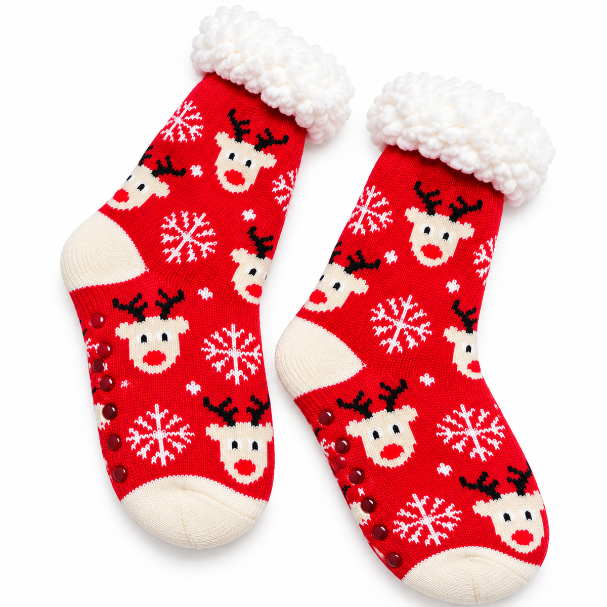 Reindeer Christmas Cozy Grip Socks 🎄🦌