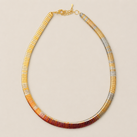 Sunset Mosaic Collar Necklace