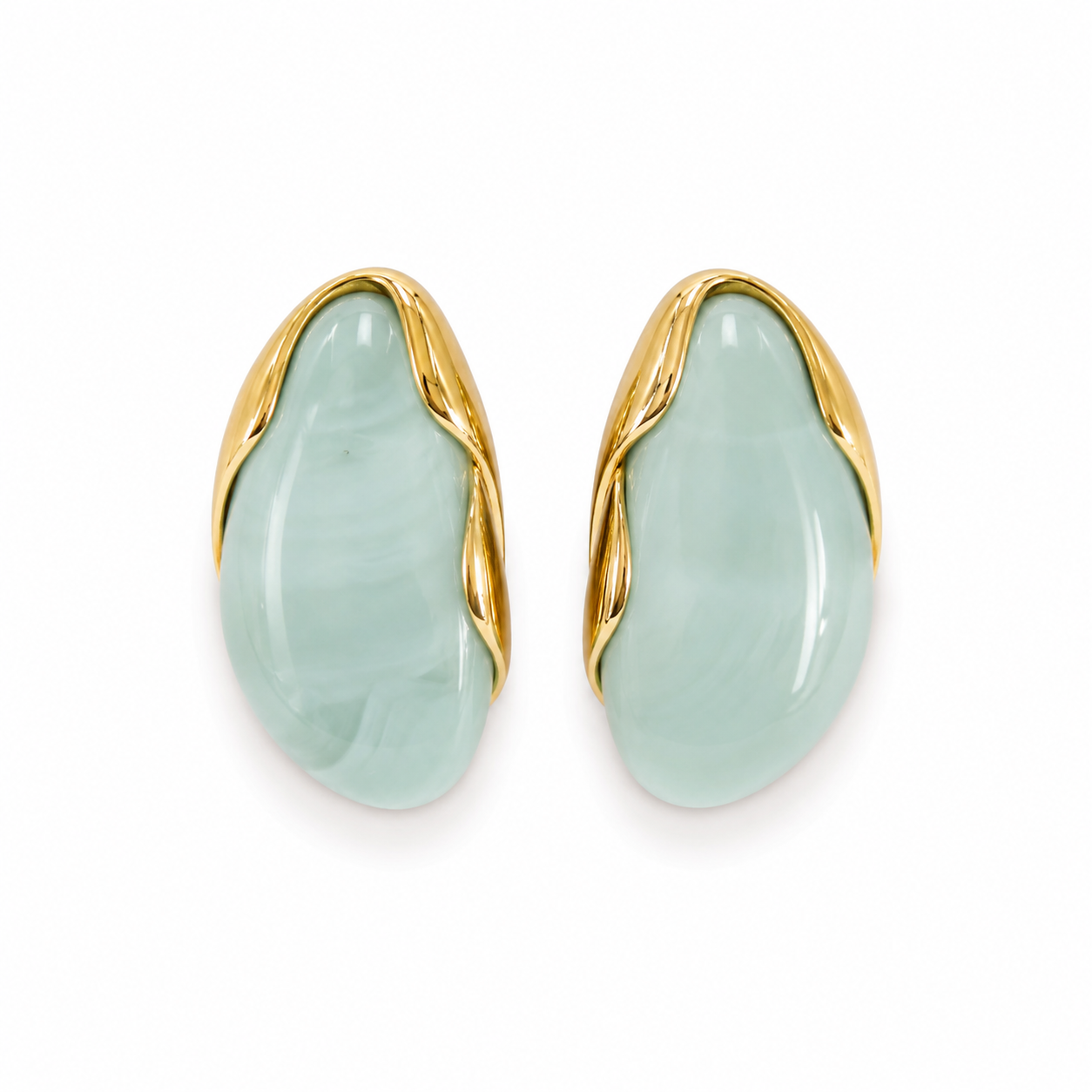 Seafoam Glow Statement Earrings