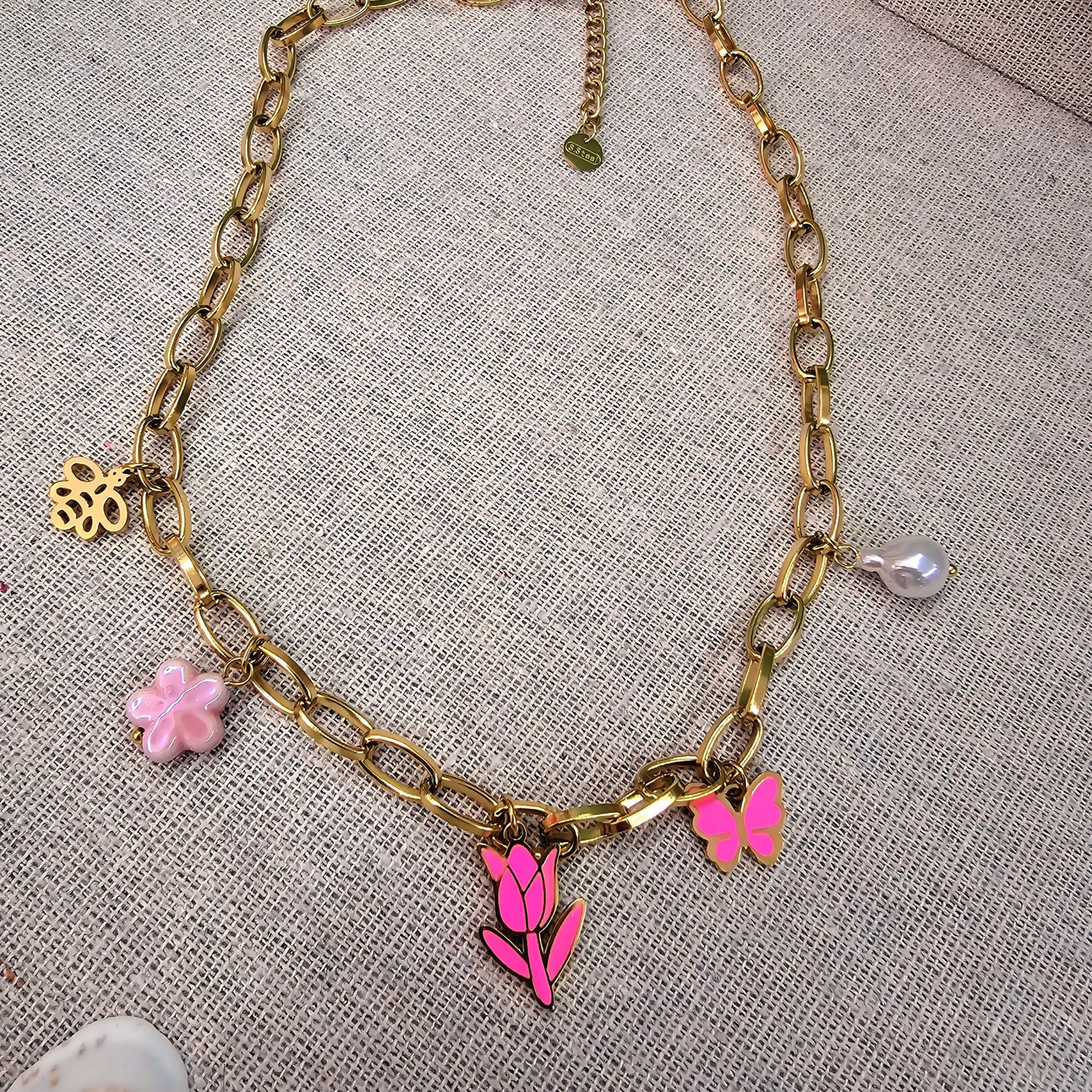 Garden Charm Gold-Plated Chain Necklace