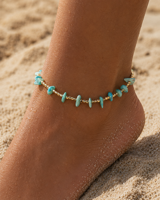 Laguna Turquoise Stone Anklet